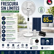 🌬️ VENTILADOR DE PEDESTAL RECARGABLE 16” DE CORRIENTE Y SOLAR– COLOR BLANCO 🌬️ - Img 55483627