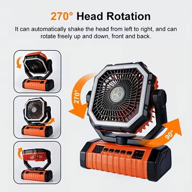 VENTILADOR RECARGABLE YOOMUE MODELO X11 20000MAH LED CONTROL REMOTO 4 VELOCIDADES ENVÍO DISPONIBLE + GARANTÍA - 4/10