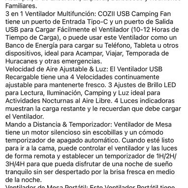 Ventiladores recargables 20mil mah 50usd color negro - Img 117211983