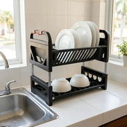 📲Platero escurridor de platos de 2 niveles (negro) US$33.00 - Img 58196603
