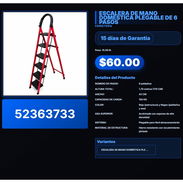 ESCALERA DE MANO DOMÉSTICA PLEGABLE DE 6 PASOS . - Img 57513074