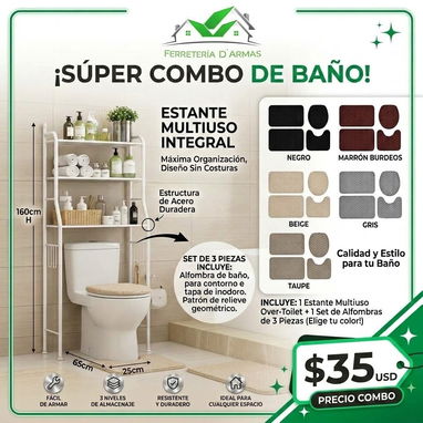 Alfombras para el baño, juego completo - 6/6