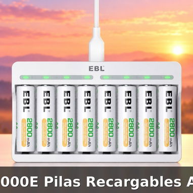 Pilas Recargables AA EBL - 2/3