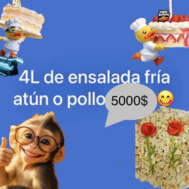 Combos de ensalada,croqueta y panetelas rellenas de leche condensada 😋😋😋😋 - Img 127665391