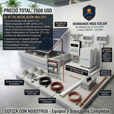 Kit fotovoltaicos de varios precios, baterías, inversores, paneles, protecciones y montaje e instalación profesional! - 7/9