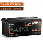 Batería Humsienk Plus LiFePO4 12V 200Ah 2560Wh Para Respaldo En Casa Con BMS 250A $590 - Img 57536466