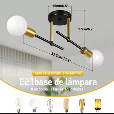 9 Lámpara De Techo de 2 bombillos Moderna Lámpara De Pared Decorativas Araña Moderna Lámpara De Techo Lámpara De Pared P - Img 98845661