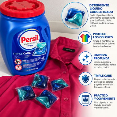 Detergentes en cápsulas Tide, Gain, Purex, Arm and Hammer y Persil – Diferentes tamaños - 5/5
