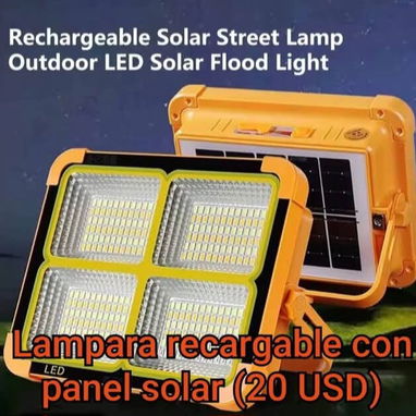 Lampara recargable con panel solar. - Img 123363072