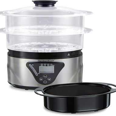 DE USO !! CASI NUEVO!! Hamilton Beach 37530Z/ Vaporera y Arrocera Digital/Bandejas Apilables/Capacidad de 5.2L 53274327 - 5/10