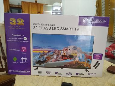 Televisores Challenger de 32 pulgadas Smart TV con 2 mandos y soporte de pared incluído  240 dollar o al cambio 52688267 - Img main-image-45640039