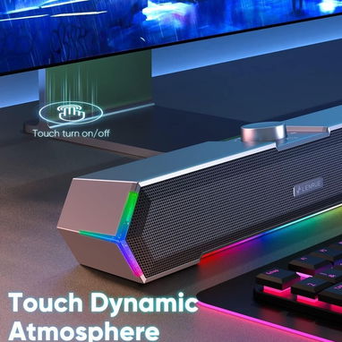 🔊 Altavoces LENRUE G11 para PC y Laptop – Sonido Estéreo y Diseño Gaming. Bocina Barra de sonido 🌐 46 USD - 2/8