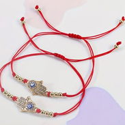 Bisutería. Pulseras ojo turco, mano de Fátima, cuarzo rosa - Img 56651171