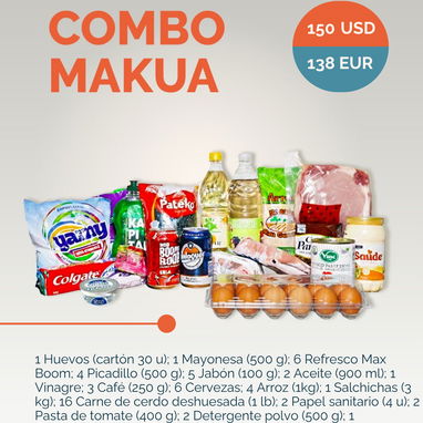 MAKUA COMBOS DE ALIMENTOS  Envía alimentos y productos esenciales a tu familia en La Habana con Makua. - Img 120605687