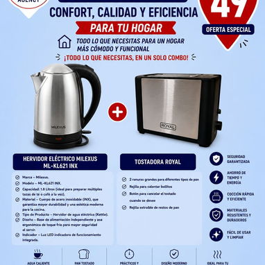 Combos de elctrodomesticos: Freidora mas arrocera, lavadora mas calentador de agua. - 4/6