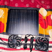 Ventilador doble con panel solar, 35 W, impermeable - Img 57897432