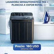 ✨ *LAVADORA SEMIAUTOMÁTICA 7KG + PLANCHA A VAPOR ROYAL* - Img 54496762