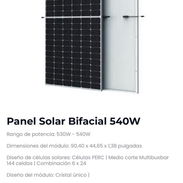 Panel Solar Bifacial 540 Wh - Img 56683793