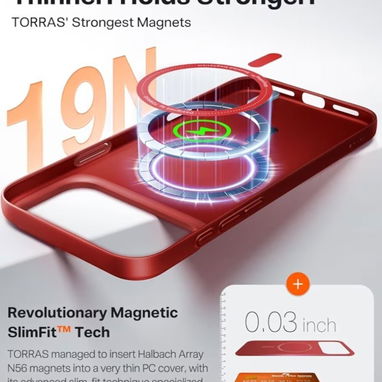 ☎️53544655 🛵 Entrega Disponible ⭐ Magnetic Slim-Fit Case para iPhone 17 Pro Max – Red⭐ - Img 122391863