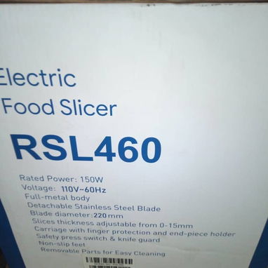 Lasqueadora o rebanadora Royal RSL460. Acero inoxidable, 150W 110V-60Hz 220mm. Nueva - Img 114820181