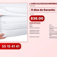 CUBRE COLCHÓN RIZO IMPERMEABLE 150 X 200 VPT-0097 - Img 56197444