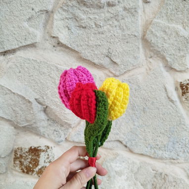 Flores artificiales tejidas a crochet - Img 120525732