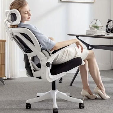Silla de escritorio reclinable con apoyo lumbar y reposacabeza. - 2/6