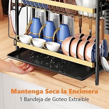 Plateros escurridor metálico de 2 niveles 🔰  30 USD - 3/3