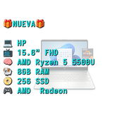 LAPTOP 🎁NUEVA🎁📦CAJA, HP (15-ef2126wm), 15.6" FHD IPS Antireflejo, AMD Ryzen 5 5500U, 8GB RAM, Radeon, 256GB SSD - Img 55960808