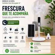 🌬️ **VENTILADOR SOLAR RECARGABLE STAVEL 16” LD-8016** ☀️ 🔥 **Frescura donde la necesites, incluso sin corriente eléct - Img 55954904
