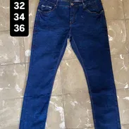 👖Pantalones elastizados de Hombre Azul Liso Talla:32-34-36 - Img 55428037