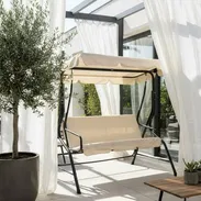 Silla Hamaca columpio para 3 personas adultas. Columpio grande de exteriores 🌺 - Img 54535046