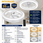 LÁMPARA LED CON VENTILADOR INTEGRADO NUEVAS EN CAJA!!! - Img 52008916