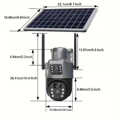 CAMARA DE SEGURIDAD WIFI / CON PANEL SOLAR / PUEDES HABLAR Y ESCUCHAR ATRAVEZ DE ELLA / INSTALACION INCLUIDA / - Img 112520711