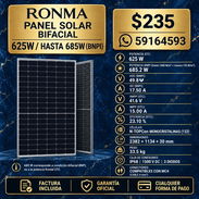 🔥⚡ PANEL SOLAR RONMA BIFACIAL 625W - Img 57792243