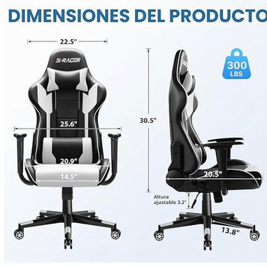 Silla Gamer Homall / S-RACER Ergonómica - NUEVA - $140 - 3/3
