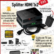 Splitter HDMI 1x4/ 1x2* Splitter HDMI 4K/ Multiplicador HDMI 1x2 FHD/ Amplificador HDMI Q4K/ Splitter HDMI 1x4 nuevo - Img 39989508