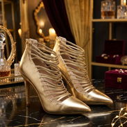 Tacones dorado de mujer 👠 - Img 56495009