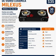 🔥 ¡COCINA DE GAS MILEXUS CON VIDRIO CERÁMICO! 🔥 ¡Cocina con estilo, potencia y comodidad! 😍🍳 ✨ MILEXUS ML-VG2-80 - Img 57070648