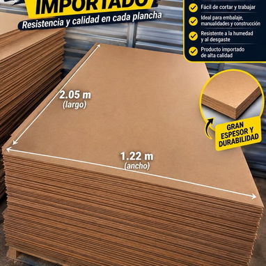 Planchas de cartón tabla importados (MDF),Melamina y Playwood. - 3/5