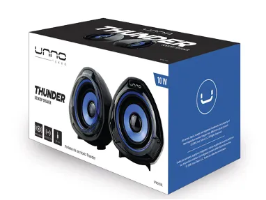 Obtén un sonido inigualable con Bocinas Thunder USB 2.0 Negro Azul 10W Nuevas 🎲63723128 - Img 64716449
