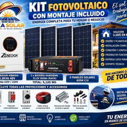 KIT Solar FOTOVOLTAICO COMPLETO 4 paneles inversor y batería - Img 57546845