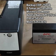 Backup CDP 750VA - 8 Tomas - Minimo Uso Impecable - Bateria Nueva APC 12V x 9A 2026 - Img 57983813