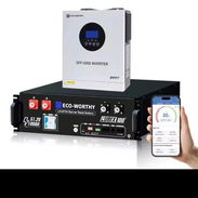 *Inversor 5kw + Batería 5kwh ECO-WORTHY* Precio 2800 usd Garantía 1 mes Fase dividida 110 y 220V __ - Img 56881293