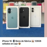 📱 iPhone 16 – 128GB 🔓 Libres de fábrica 📦 Sellados en caja ⚫🤍 Colores disponibles: Negro y Blanco 💵 Precio: 860 U - Img 56998979