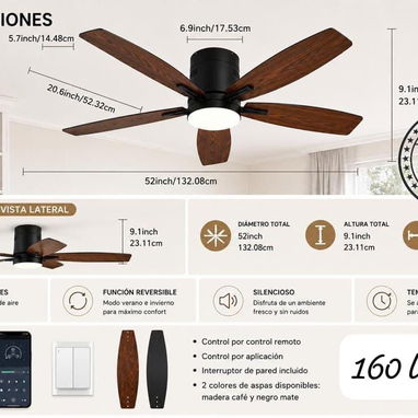 Ventiladores de techo 52 pulgadas - Img 126450361