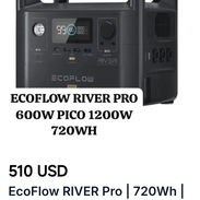 PLANTA ELECTRICA ECOFLOW RIVER PRO 600 W HASTA 1200 W PICOS. NUEVA! TENEMOS PANELES SOLARES TAMBIEN - Img 55582603