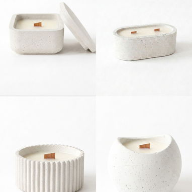 Piezas decorativas cemento / Velas de cera - 2/6