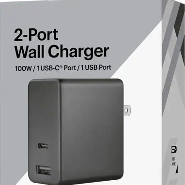 ⚡ CARGADOR BEST BUY ESSENTIALS 100W USB-C + USB-A 2 PUERTOS PLEGABLE – ENVÍO DISPONIBLE + GARANTÍA - 6/9