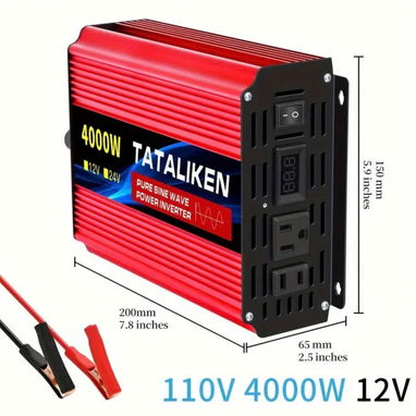 Convertidor de corriente 🔌 12v _ 110v _ 4000w.  140 Usd - 3/4